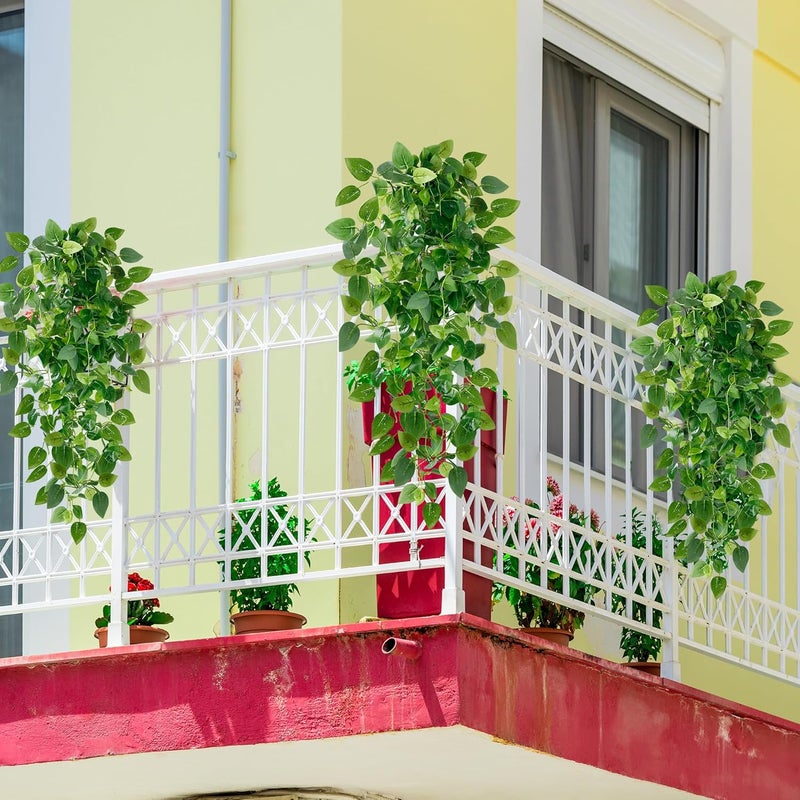 Sggvecsy Fake Hanging Plants 2 Pcs Artificial Hanging Plants Fake Ivy Vine Faux Pothos Vines Artificial Ivy Leaves Greenery Plant for Room Patio Home Indoor Outdoor Shelf Wall Garden Decor(No Baskets) - Image 5