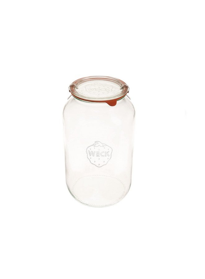 Weck Jars 776 101.4 fl. oz Wide-Mouth Barrel Jar | Large Glass Jar Storage for Food, Sugar, Flour | Safely Store Your Food with an Air-Tight Seal and Lid | Made in Germany, Rust-Proof & BPA-Free - Image 1