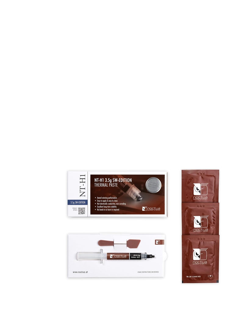 Noctua NT-H1 3.5g SW Edition, Thermal Paste for CPU, Computer Paste with Spatula and Cleaning Wipes, 13cm x 3cm x 15.7cm, Compatible with Desktop, Laptop, Gaming Console, GPU - Image 2
