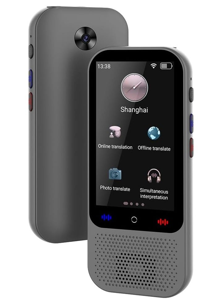 Portable Language Translator Device with 138 Languages Voice Translating 16 Offline Translation Simultaneous Interpretation Support Voice Video Text Photo Translate Group Chat