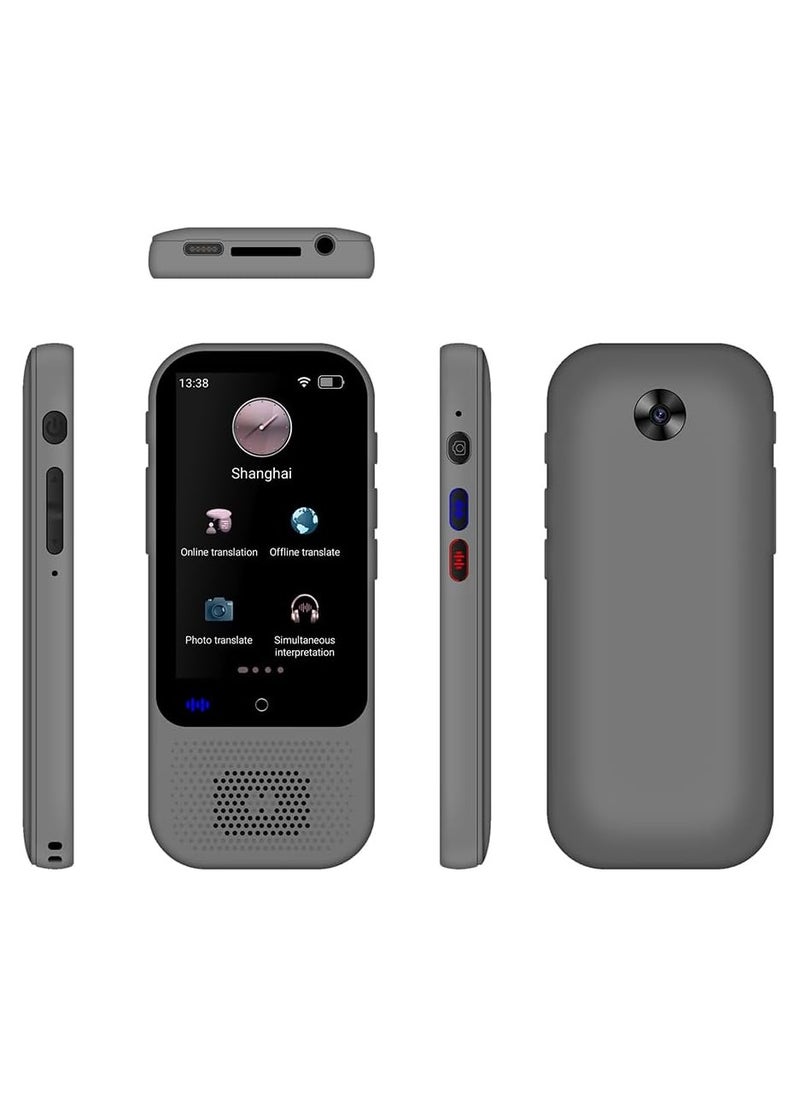 Portable Language Translator Device with 138 Languages Voice Translating 16 Offline Translation Simultaneous Interpretation Support Voice Video Text Photo Translate Group Chat