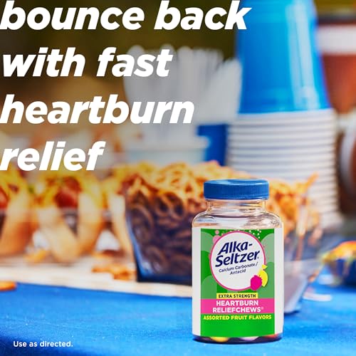 Alka-Seltzer AlkaSeltzer Extra Strength Heartburn ReliefChews Antacid for Fast Heartburn Acid Indigestion Relief On the Go 200 Ct - Image 5