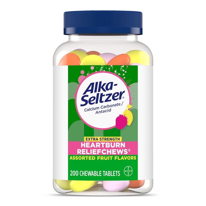Alka-Seltzer AlkaSeltzer Extra Strength Heartburn ReliefChews Antacid for Fast Heartburn Acid Indigestion Relief On the Go 200 Ct - Image 3