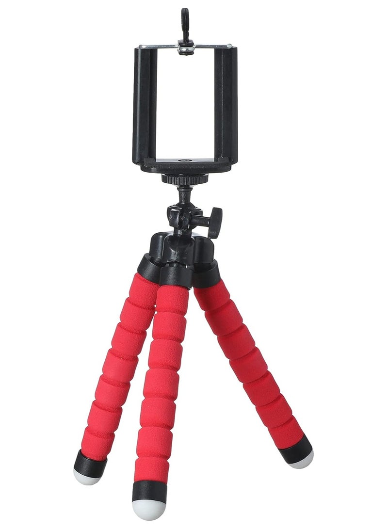 Flexible Octopus Bubble Tripod For Mobile Phone/Digital Camera Red, Mini Flexible Octopus Stand Tripod Red  - Image 2