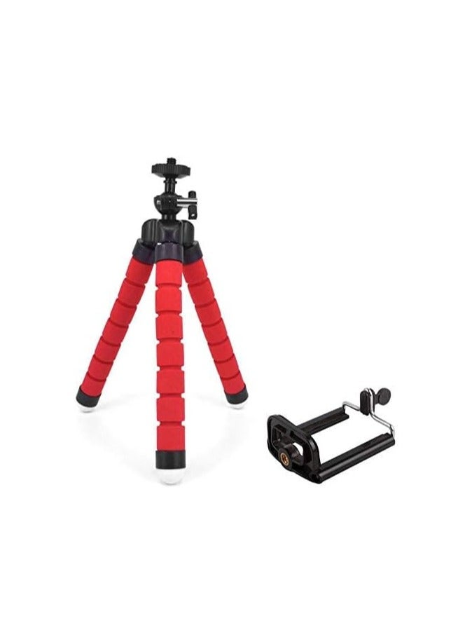 Flexible Octopus Bubble Tripod For Mobile Phone/Digital Camera Red, Mini Flexible Octopus Stand Tripod Red  - Image 3