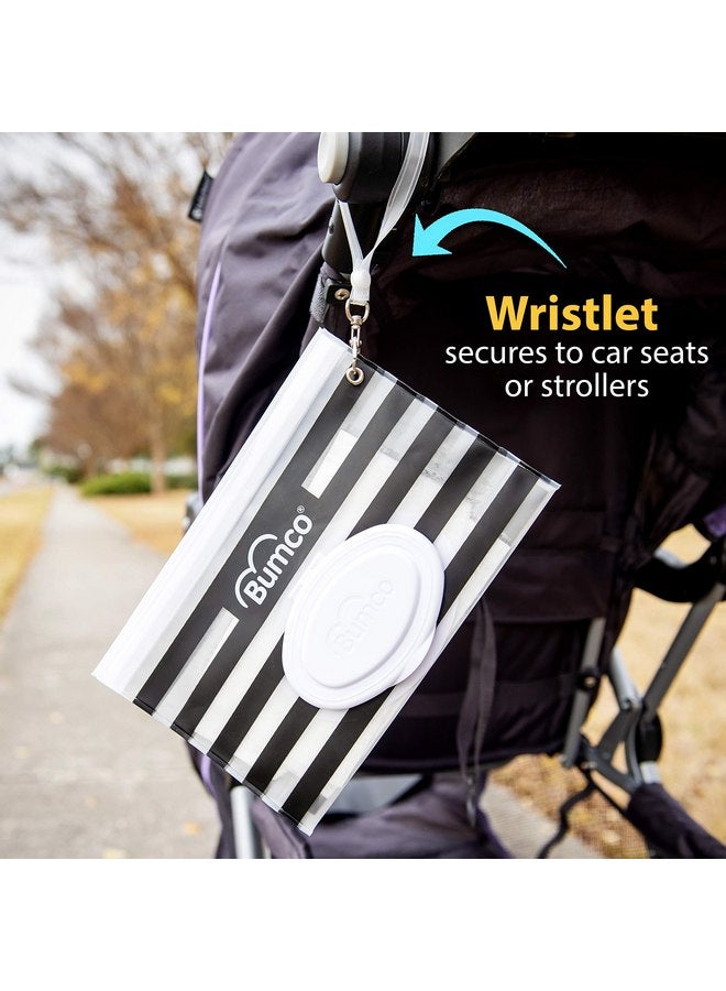 بيبي بام برَش حقيبة حفاضات بومكو، موزع مناديل مبللة، حقيبة قابلة لإعادة الاستخدام وإعادة التعبئة، منظم للسفر، حقيبة حمل، هدية فريدة من نوعها للرضع/البنات، (ذهبي وأسود) - Image 4