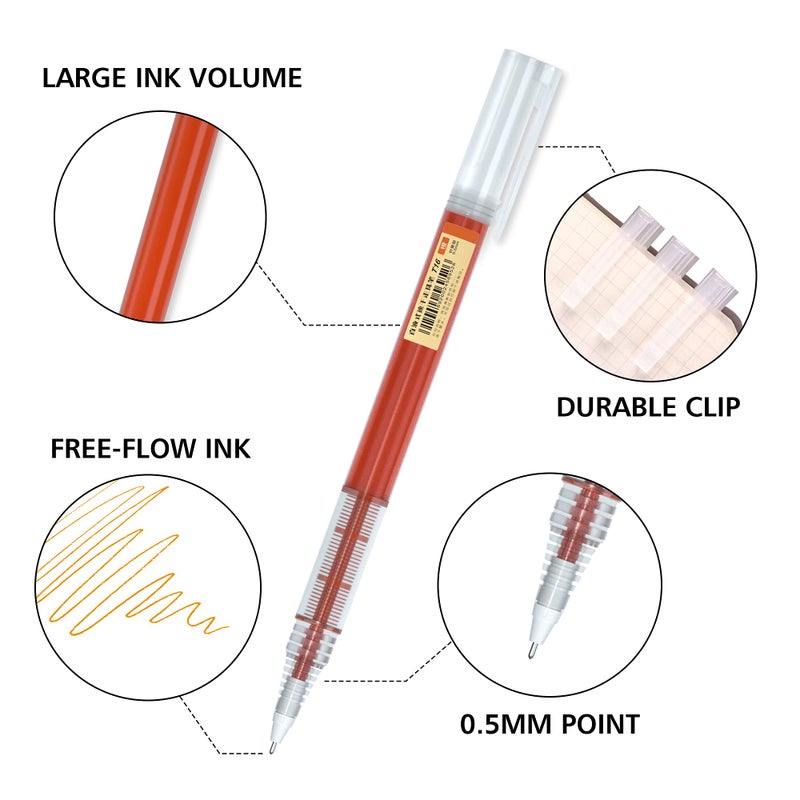 Shuttle Art Liquid Ink Rollerball Pens, 15 Colors (10 Bright + 5 Vintage) Quick Drying 0.5mm Extra Fine Point Long Lasting for Writing Journaling Taking Notes Doodling School Office Home - Image 3