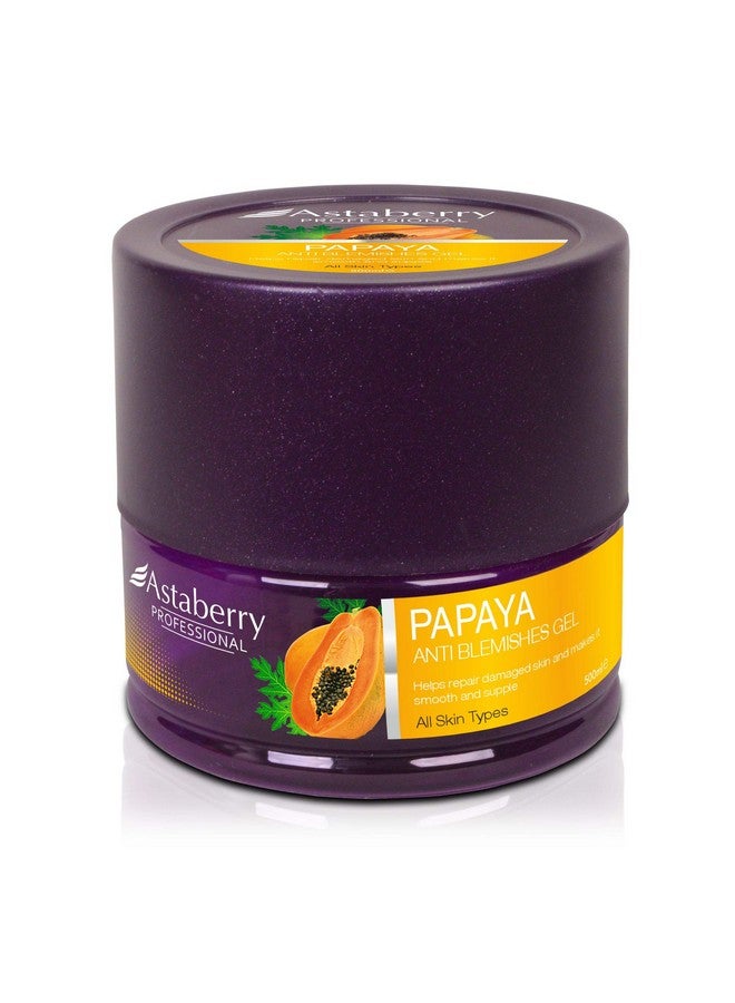 Astaberry Professional Papaya Gel 500Ml Anti Blemishes Gel Repair Damaged Skin Bring Glow & Skin Nourshiment After Sun Soothe & Paraben Free All Skin Types - Image 1