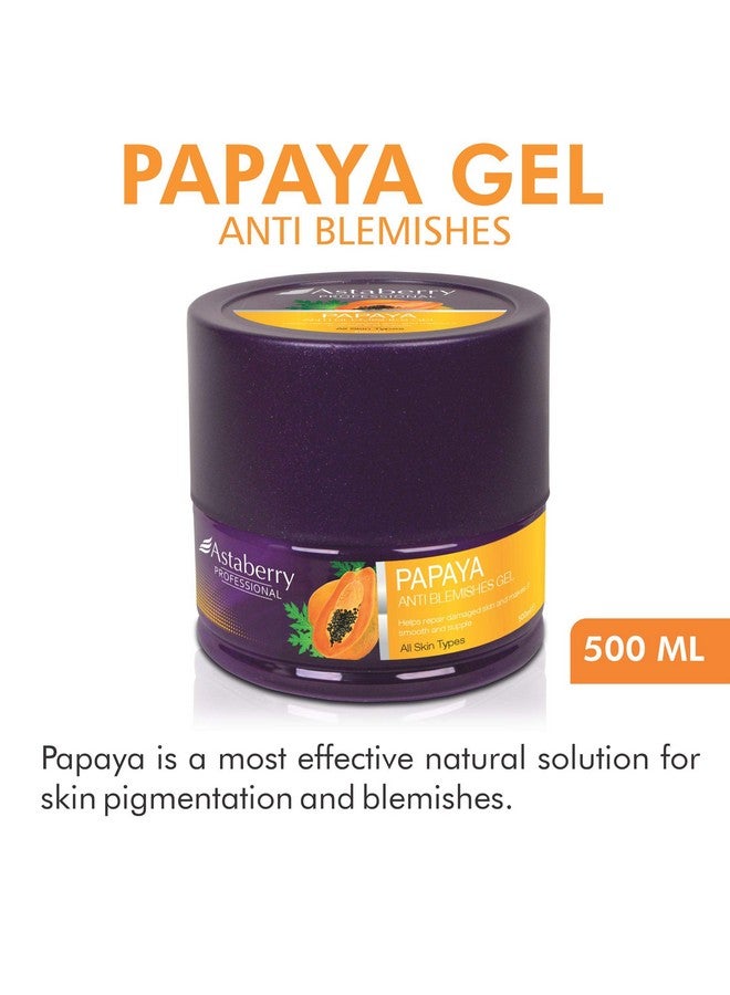 Astaberry Professional Papaya Gel 500Ml Anti Blemishes Gel Repair Damaged Skin Bring Glow & Skin Nourshiment After Sun Soothe & Paraben Free All Skin Types - Image 3