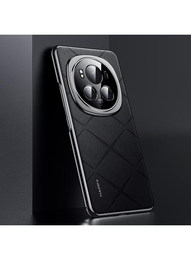 S-TOP Case For Honor Magic6 Pro Plain Leather PC Phone Case - Image 1