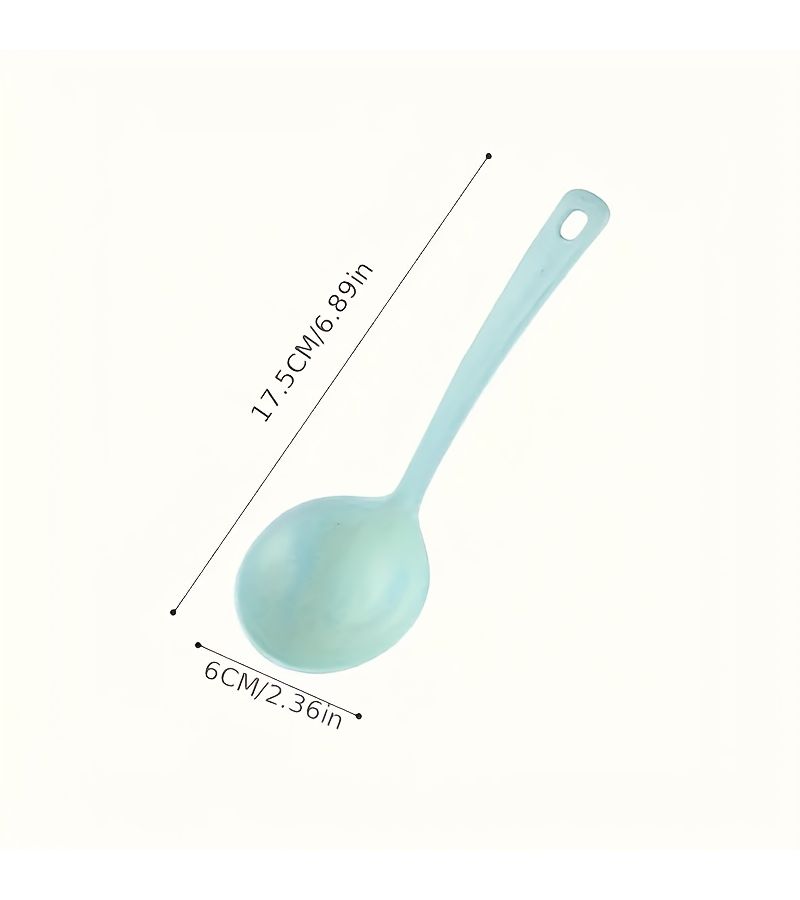 Assorted Color 5pcs Durable Plastic Long Handled Spoon Multi Purpose Large Size For Hot Pot Soup Noodles Home Restaurant Catering - Image 3