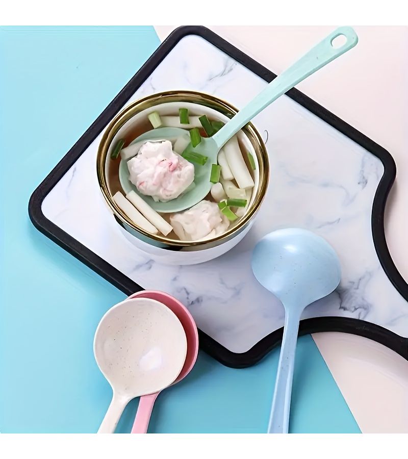 Assorted Color 5pcs Durable Plastic Long Handled Spoon Multi Purpose Large Size For Hot Pot Soup Noodles Home Restaurant Catering - Image 5