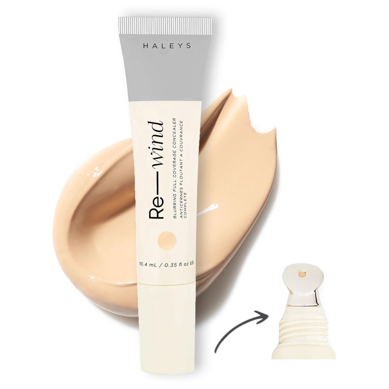 HALEYS Rewind Blurring Full Coverage Concealer Light  Neutral Brighten Reduce redness dark circles and fine lines NonCaking Longwear Nourishes Lightweight SoftMatte Finish V  CF
