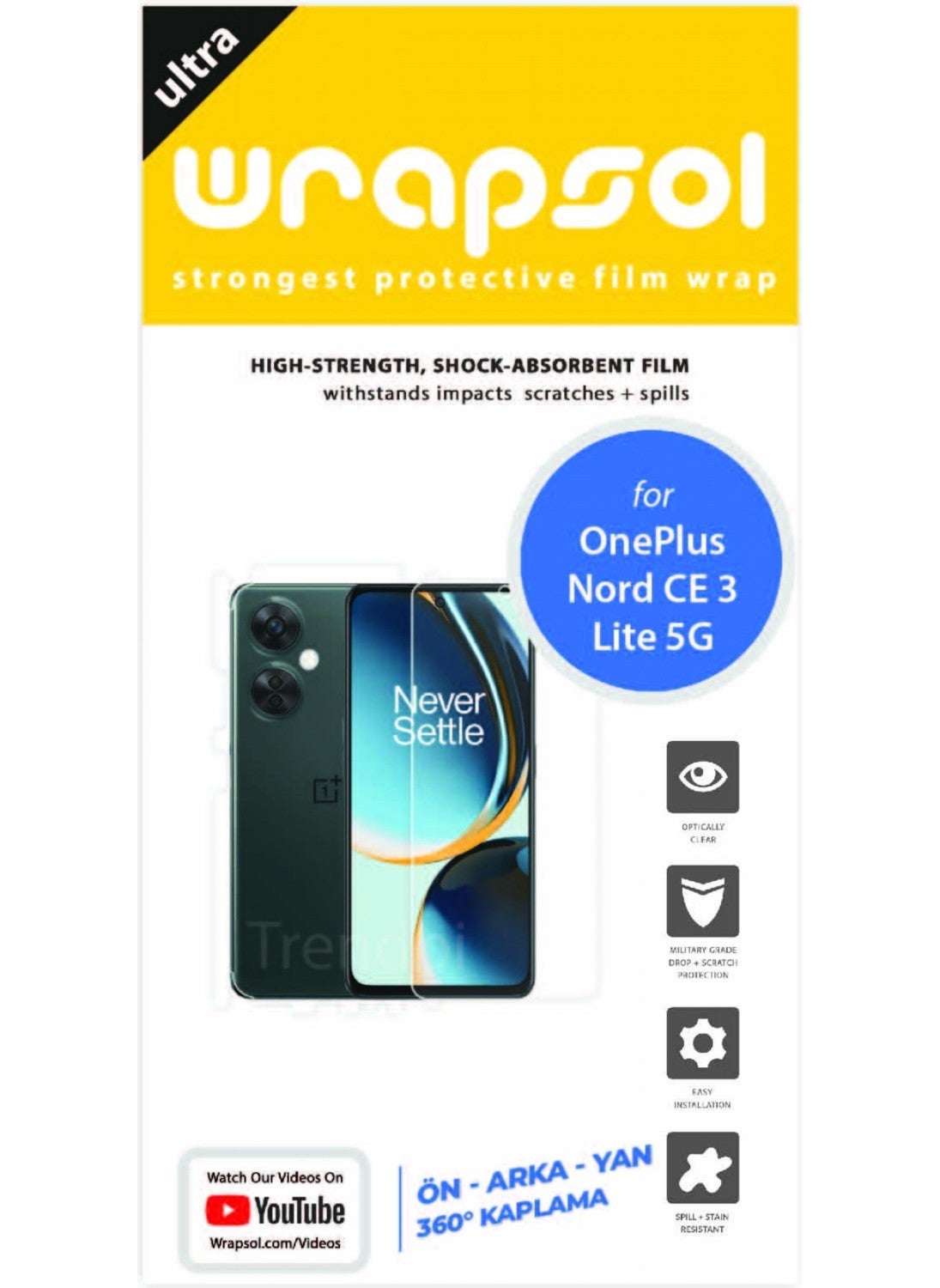 Wrapsol - Oneplus Nord Ce 3 Lite 5g Full Body Protective Polyurethane Film - Image 1
