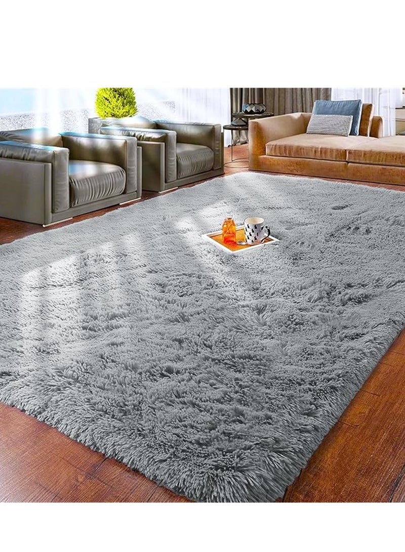 سوبر لينة السجاد ، السجاد منتفخ المنطقة ، ديكور المنزل الحديثة الكلمة حصيرة الطفل ، ومناسبة لغرفة نوم وغرفة معيشة غرفة الأطفال الداخلية ديكور المنزل السجاد ( رمادي ، 200 × 300 سم ) - Image 2