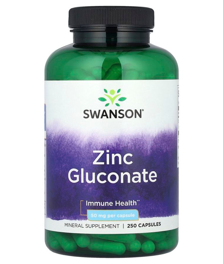 SWANSON Zinc Gluconate 50 mg 250 Capsules