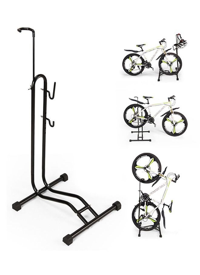 HomarKet - Upright Bike Stand - Premium Quality Vertical & Horizontal Adjustable Bicycle Floor Parking Rack - Safe & Secure for Storing MTB Road Bikes in Garage or Home - Image 1