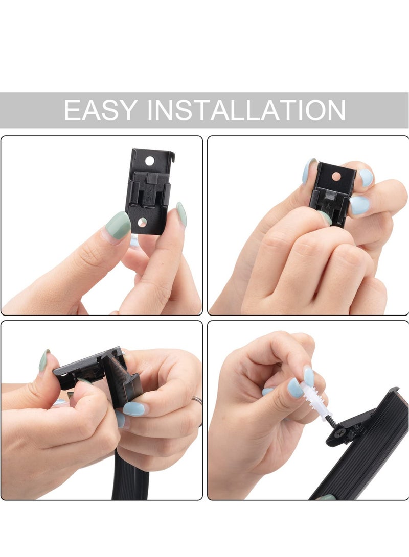 XiuWoo Flexible Bendable Ceiling Curved Curtain Track Ceiling Mount for Curtain Rail with Track Curtain System, Room Divider Ceiling Curtain Rod RV Ceiling Track for Curtains, 5 Meter/ 16.4 Feet, Black - Image 3