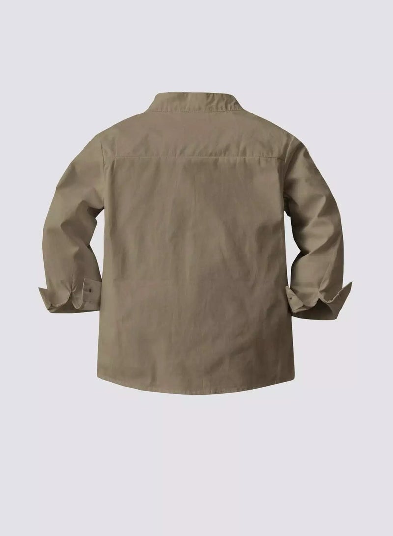 Toddler Boys Pocket Mock Neck Shirt  - Image 2