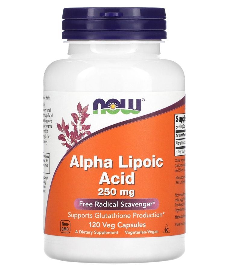 now Alpha Lipoic Acid 250 mg 120 Veg Capsules