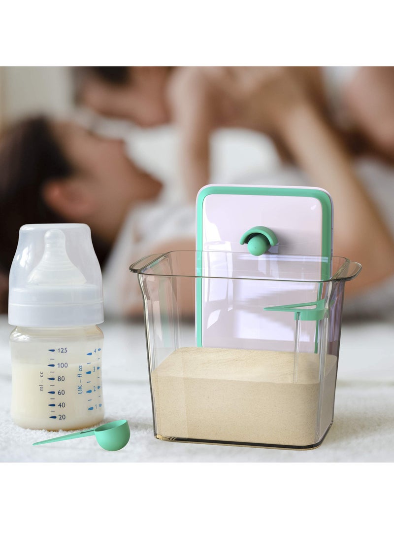 Formula Conatiner, One  on Baby Milk Powder Dispenser with Spoon, BPA-Free Airtight Food Storage Containers with Lid for Formula, Coffee, Cereal, Flour (1700ml) - Image 3