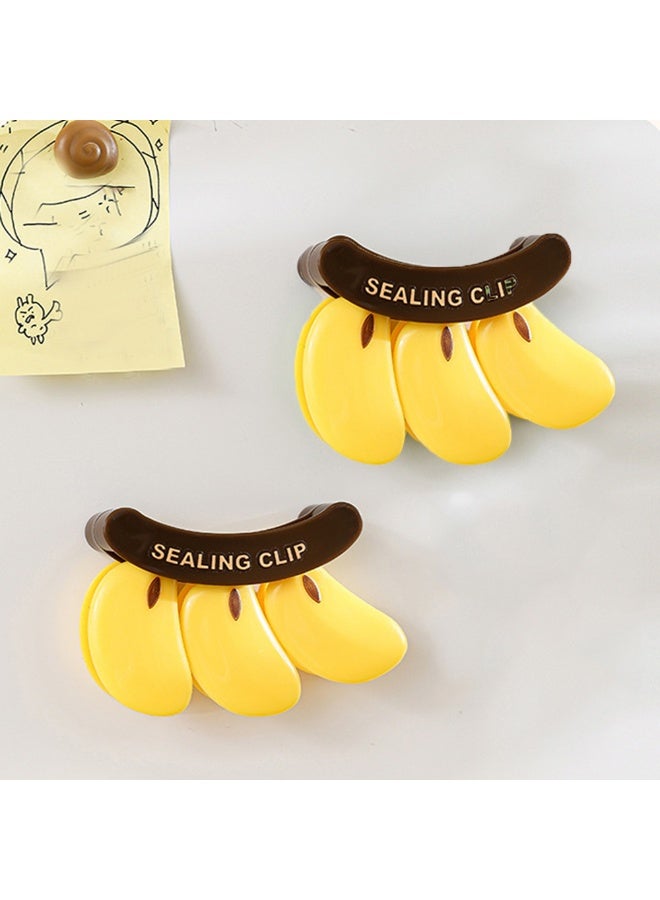 Creative Banana Shaped Sealed Snack Clip, Magnetic Refrigerator Sticker Sealing Clip, Household Kitchen Decoration,For Food Bags, Notes, Kitchen,Classroom Organization And Decor - Image 5