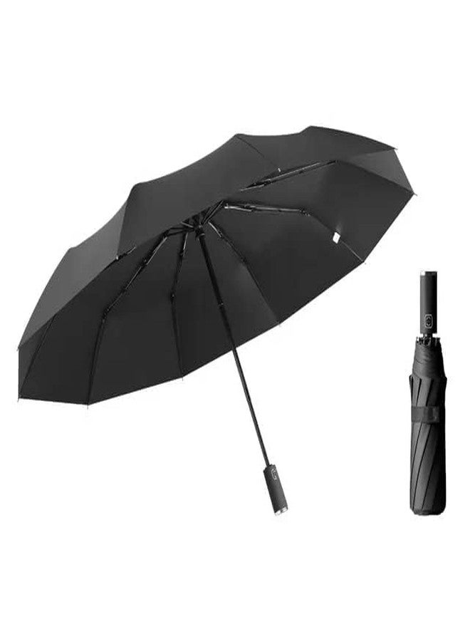 Packcy Windproof Travel Umbrella - Auto Open Close Compact Folding for Men & Women | Strong Wind Resistance, Waterproof Canopy, Lightweight Portable Design Car, Purse, Backpack - Image 2