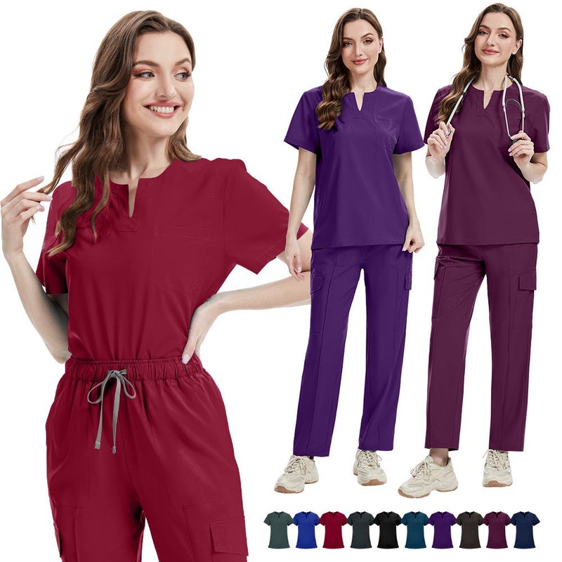 Lightweight Quick-Dry V-Neck Medical Scrubs Top for Hospital Surgery Uniform, Multiple Colors and Sizes Unisex