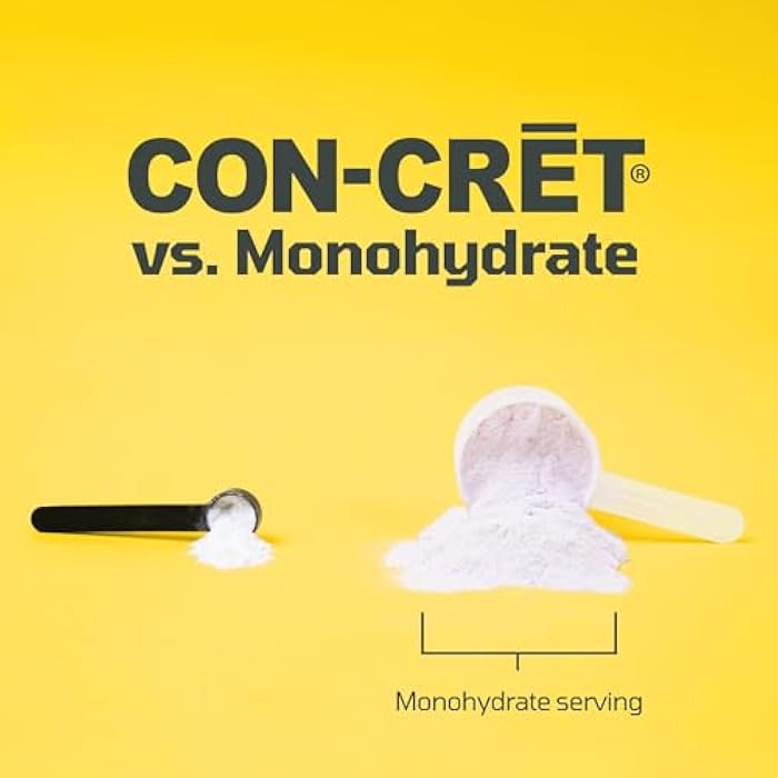 CON-CRET Creatine HCl Powder | Muscle, Cognitive, Cellular Energy Support | No Bloating or Cramps | USA Made & NSF Certified | Unflavored (64 Serving) - Image 3