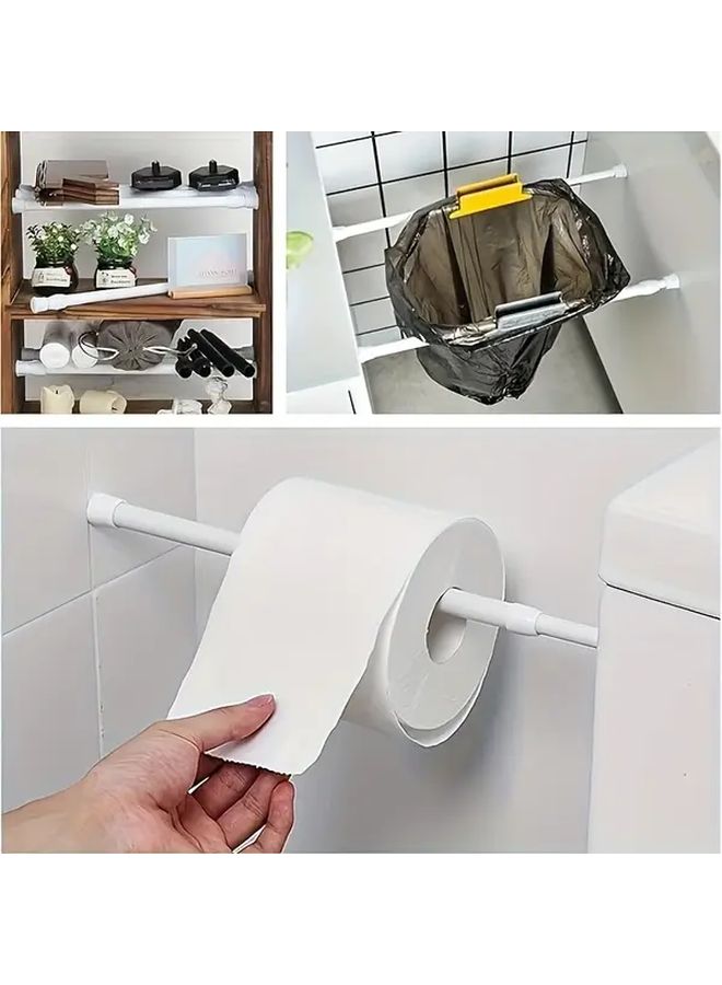 2 Pack Ruyi Telescopic Curtain Rods 11.81 19.69 Inch Nail Free White - Image 5