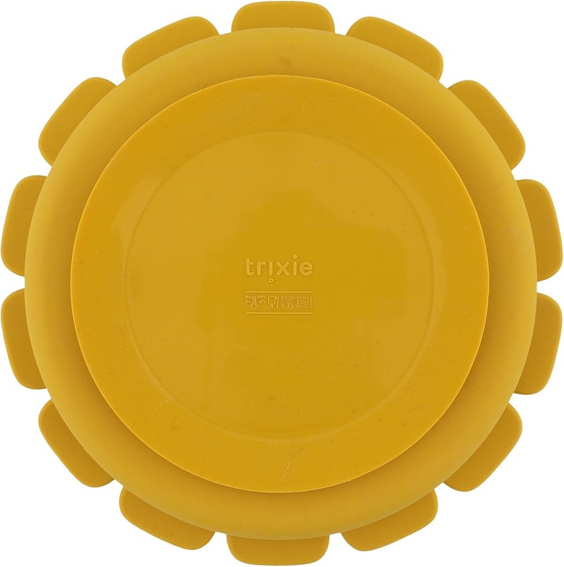 Trixie Silicone Divided Suction Cup Plate - Mr. Lion - Baby & Toddler Plate with Strong Suction Base - Non-Slip, Microwave & Dishwasher Safe - Perfect for Baby LED Weaning & Portion Control - Image 2