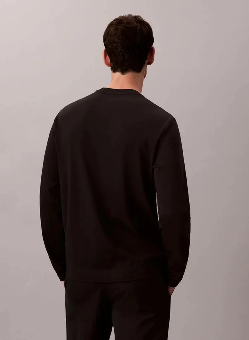Calvin Klein Luxe Interlock Cotton Long Sleeve T-Shirt