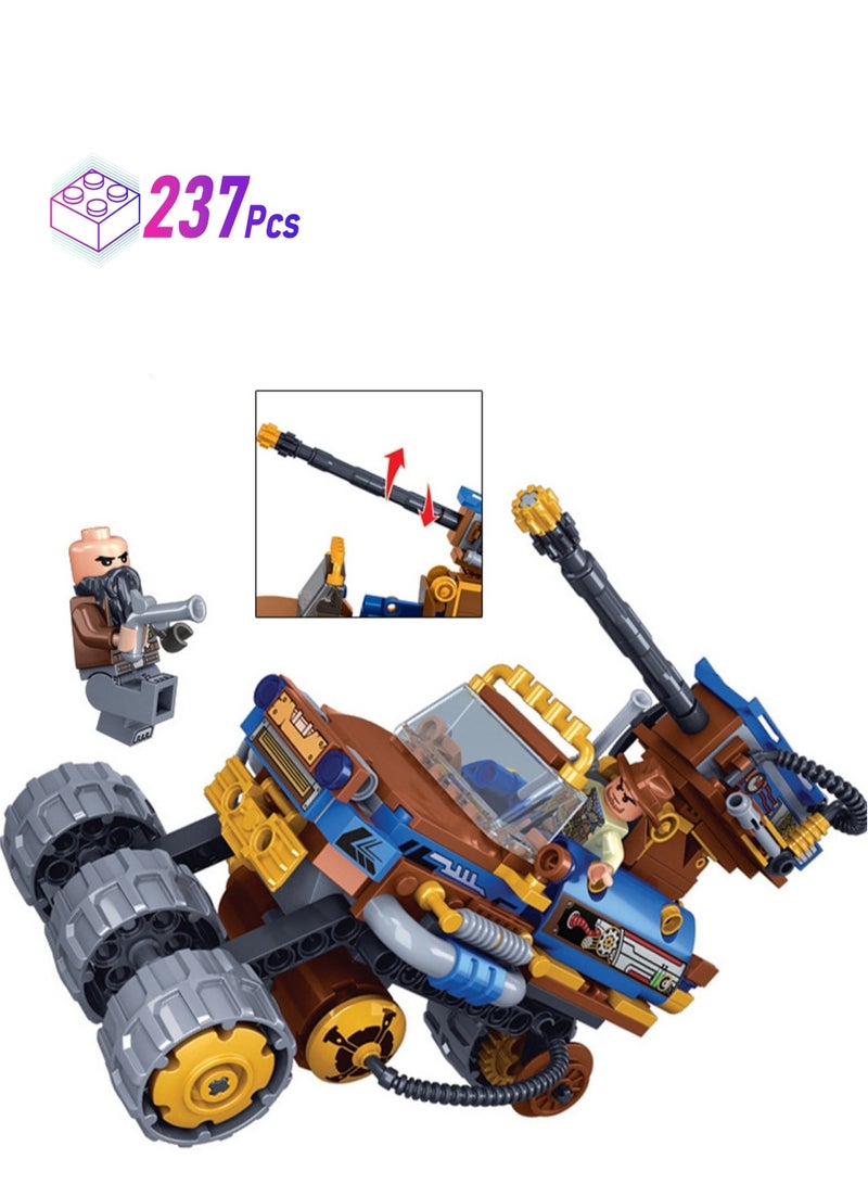 237 Pcs Brown Car Model Set Building Blocks Creative Diy Assembly Building Assembly Toys Children Adult Home Decorations - Image 1