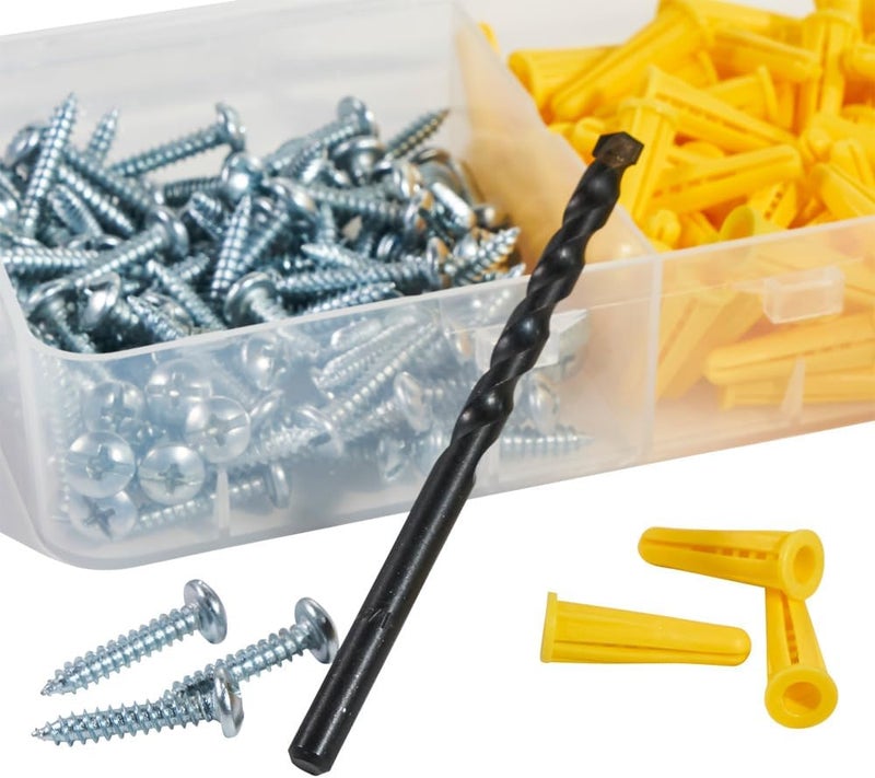 Klein Tools 53729 Drywall Anchor Kit with 100 Screws and Anchors for Drywall or Masonry - Image 4