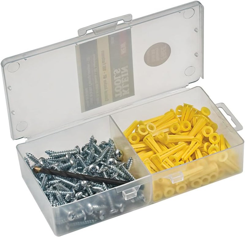 Klein Tools 53729 Drywall Anchor Kit with 100 Screws and Anchors for Drywall or Masonry - Image 1