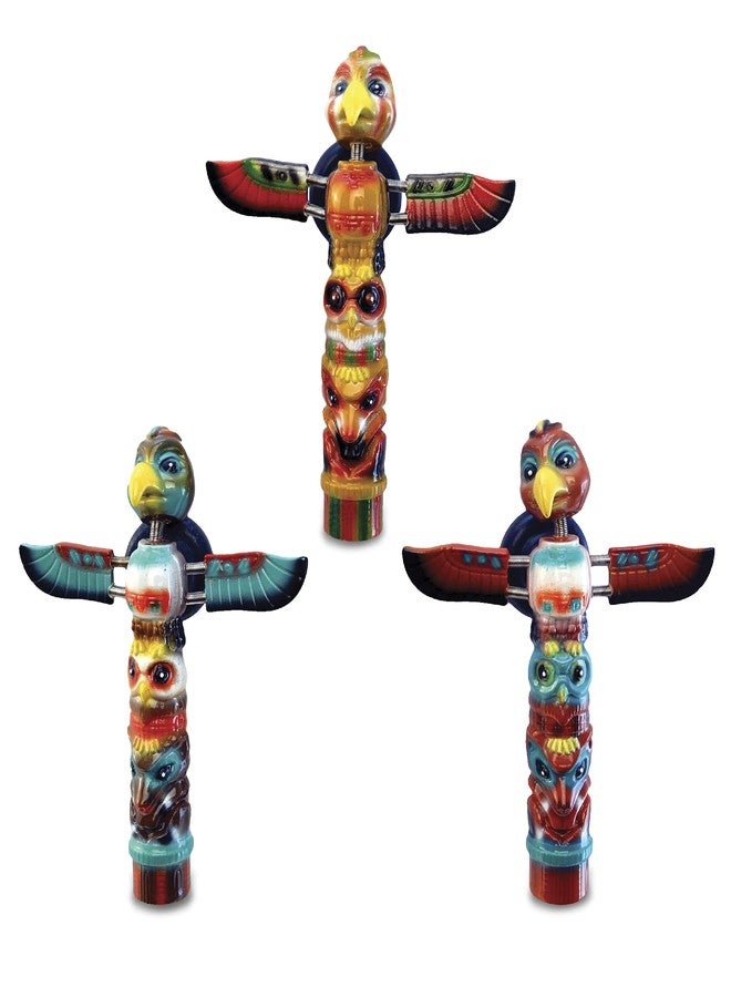 بازلد مجموعة مغناطيسات ثلاجة على شكل عمود طوطم من CoTa Global - 3 قطع - ألوان متنوعة - مغناطيسات رأس متأرجحة مرحة مستوحاة من نصب تذكارية للسكان الأصليين لأمريكا - مثالية لتزيين ثلاجة المطبخ والمنزل والمكتب - عبوة من 3 قطع - Image 1