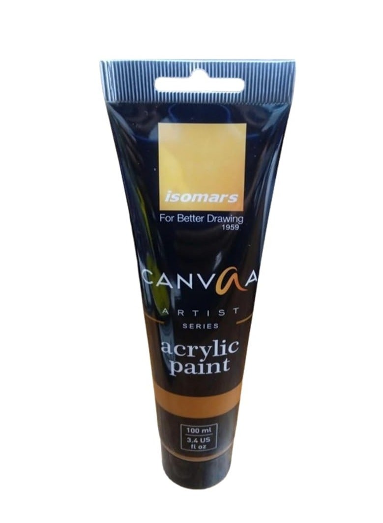 Isomers Canvaa Acrylic Paint 100ml Vibrant Pigmented & Fadeproof Colors - ARTIST SERIES - For Canvas Painting, Scrap Book, Paper Board, Wood & Terracotta Burnt Umber - Image 2