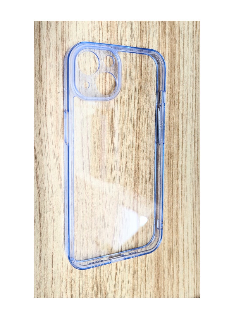 تي دبليو إي جي جي أو أن غطاء حماية شفاف ملون لهاتف iPhone 13 6.1 بوصة أزرق / شفاف