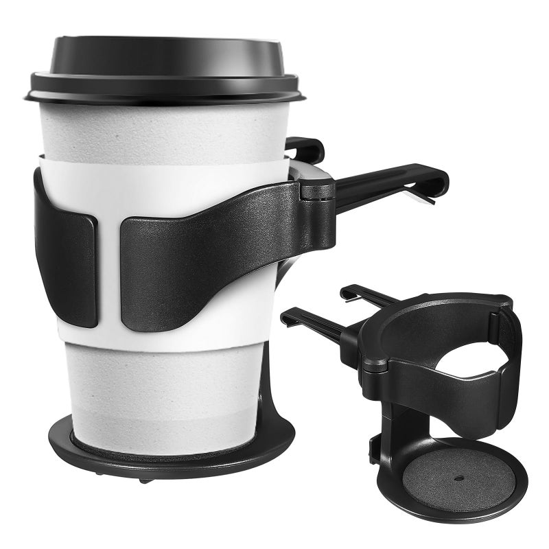 Universal Car Vent Cup Holder 2 Pack Adjustable Water Bottle Beverage Stand - Image 2