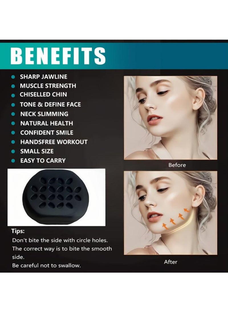 Ru syanl Jaw Exerciser for Unisex 3 Resistance Levels Silicone jawline Shaper Sculpt and Define Your Jawline Say Goodbye to Double Chin Look Younger and Healthier(6Pcs)  - Image 4