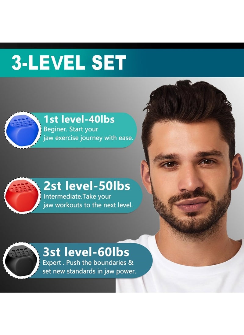 Ru syanl Jaw Exerciser for Unisex 3 Resistance Levels Silicone jawline Shaper Sculpt and Define Your Jawline Say Goodbye to Double Chin Look Younger and Healthier(6Pcs)  - Image 3