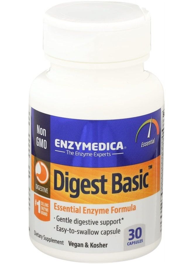 ENZYMEDICA - Digest Basic, Essential Full Spectrum Digestive Enzymes, 30 Count - Image 1
