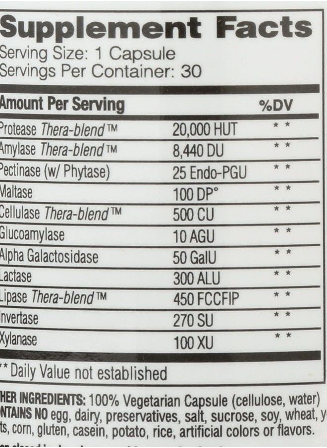 ENZYMEDICA - Digest Basic, Essential Full Spectrum Digestive Enzymes, 30 Count - Image 1