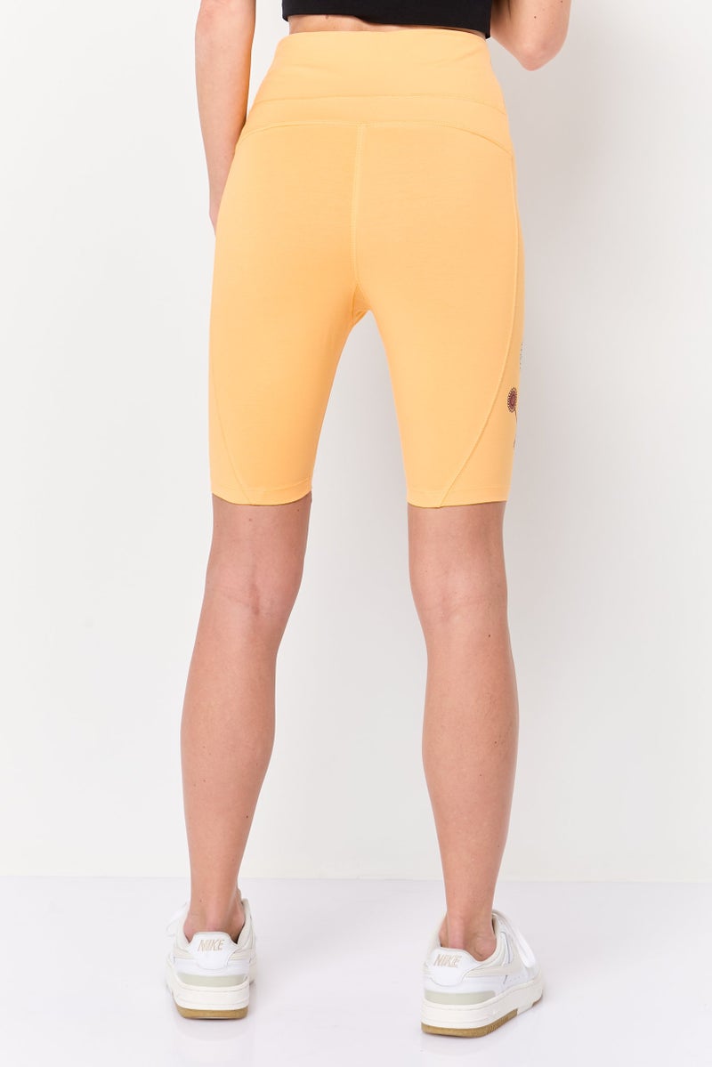 Adidas Women Sportswear Fit Training Shorts, Orange - Image 4