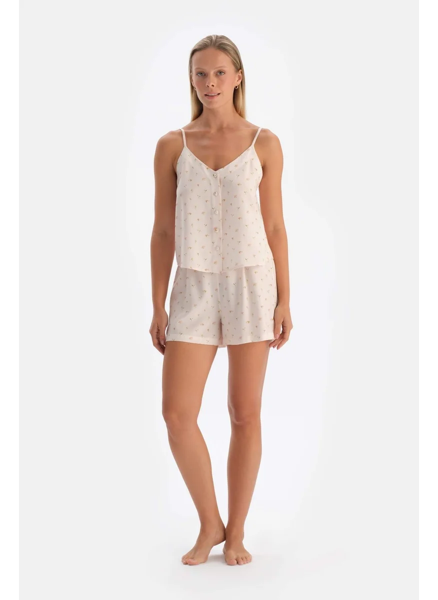 dagi Off-White Patterned Woven Shorts