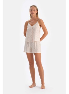 dagi Off-White Patterned Woven Shorts  - Image 5
