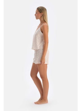 dagi Off-White Patterned Woven Shorts  - Image 3