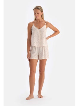 dagi Off-White Patterned Woven Shorts  - Image 4