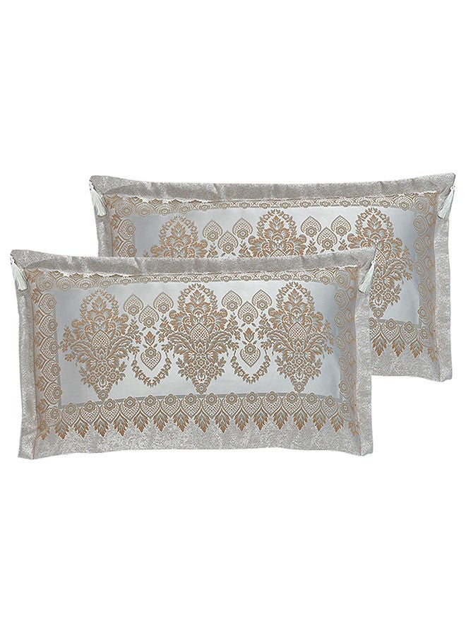 In-House Dover | 10 Pieces Copland Comforter Set - King - 260x240 cm -  Silver & Gold  - Image 5
