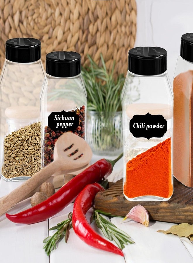 Ysglory 28 Pack 16 Oz Plastic Spice Jars Bottles Containers with Black Cap Empty Seasoning Bottles Large Clear Spice Shaker and Stickers for Storing Spice, Salt, Herbs - Image 3